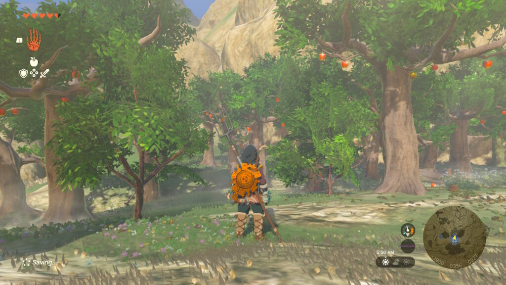 Link finds an infinite supply of apples in Tears of the Kingdom