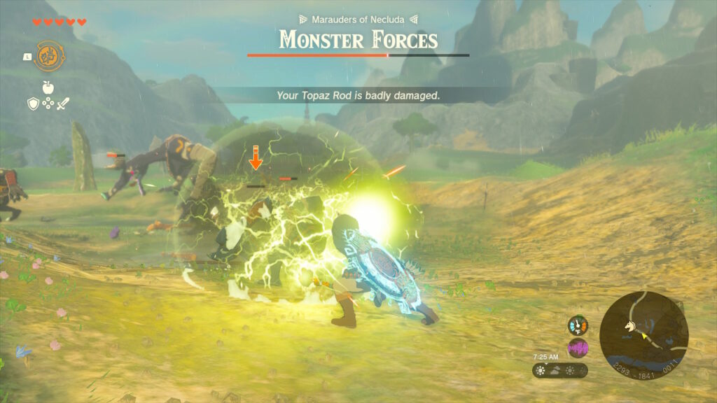 Link battles the Monster Forces in Tears of the Kingdom