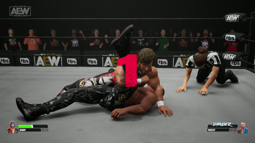 Setting up the pin in AEW Fight Forever