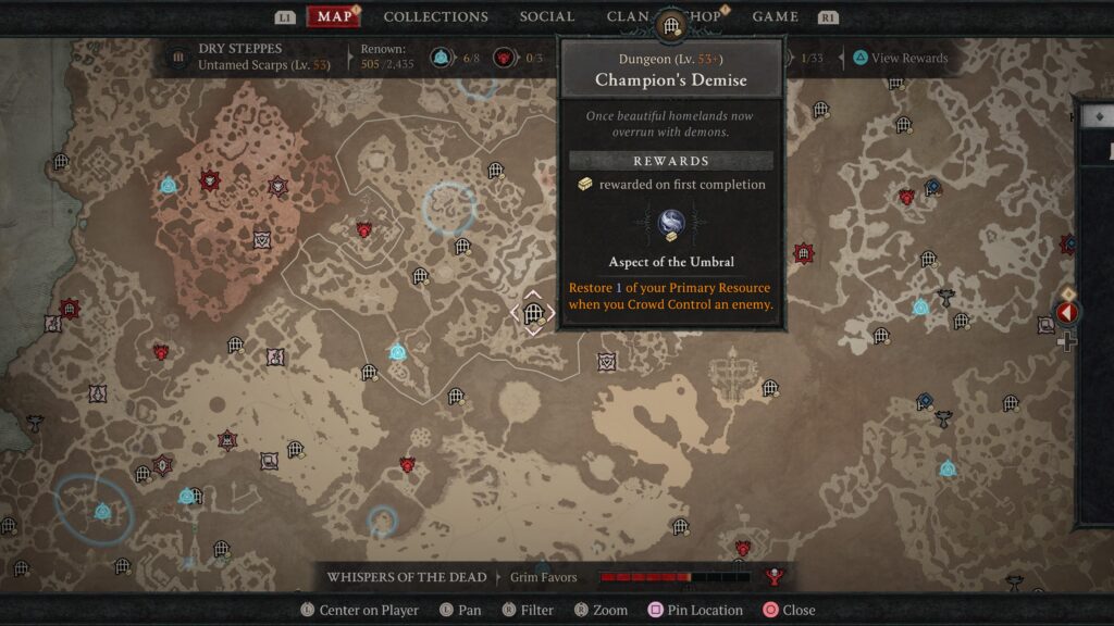 Diablo 4 Champion's Demise Map Location