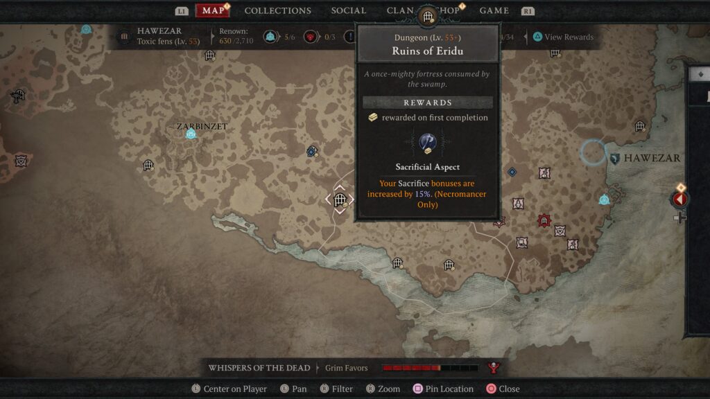 Diablo 4 Ruins of Eridu Map Location