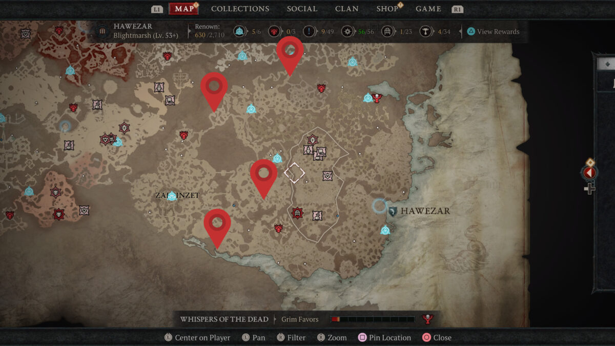 Diablo 4: Helltide Mystery Chests Locations Map - Gameranx