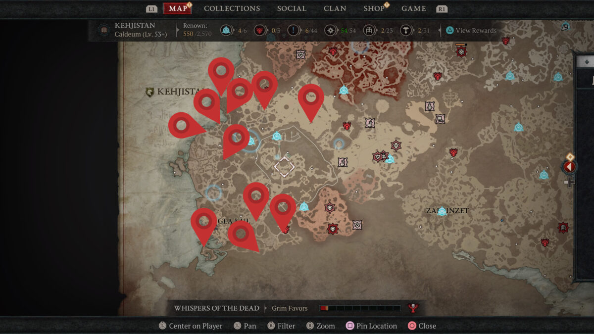 Diablo 4: Helltide Mystery Chests Locations Map - Gameranx