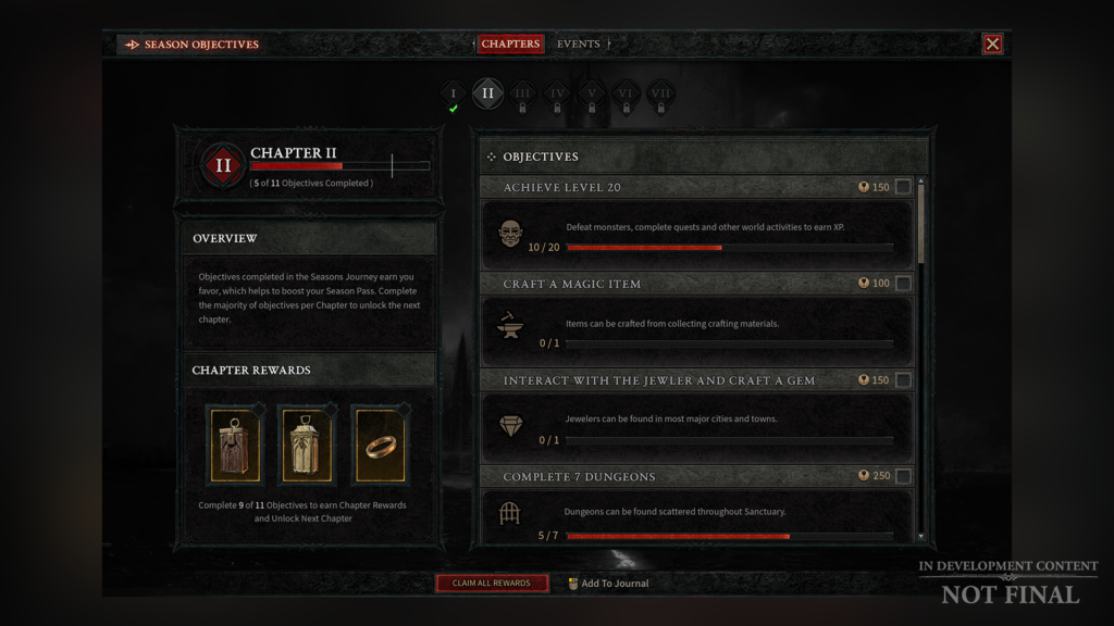 Complete objectives to progress though Seasons faster in Diablo 4.  