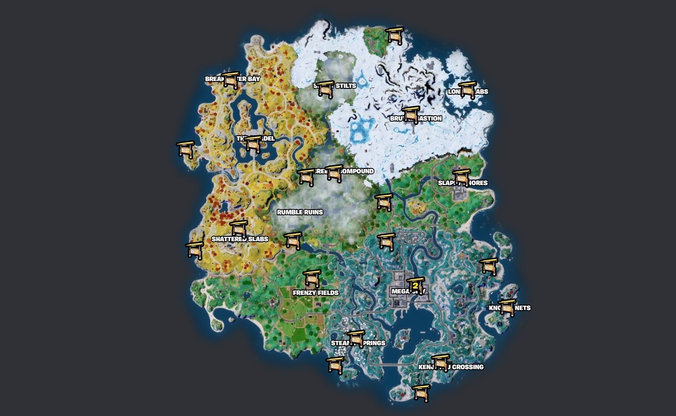 All Job Board Locations In Fortnite Chapter 4 Season 4