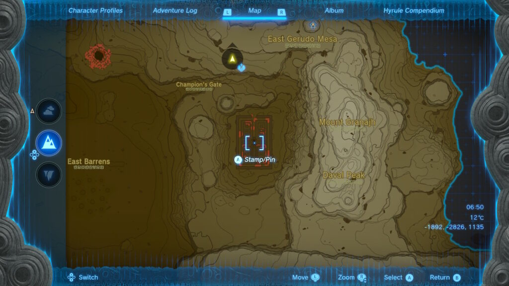 Map Of Lomei South Labyrinth Legend Of Zelda: Tears Of The Kingdom