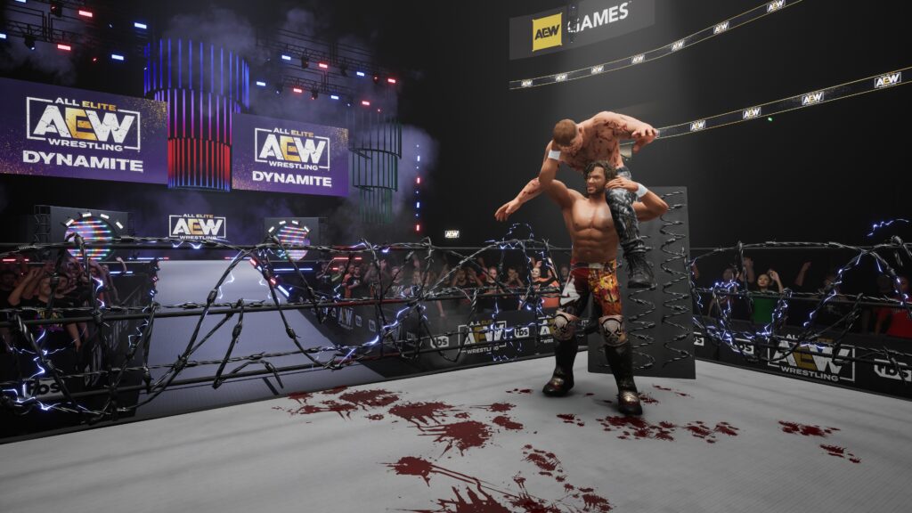 Kenny Omega wins the Exploding Barbed Wire Death Match in AEW Fight Forever. 