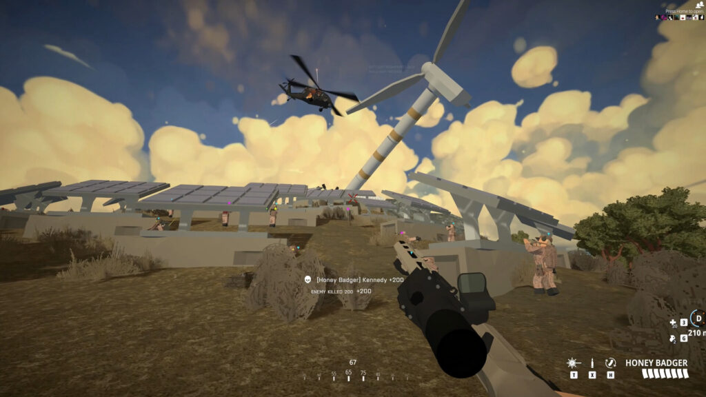 Charging the objective in Battlebit Remastered. 
