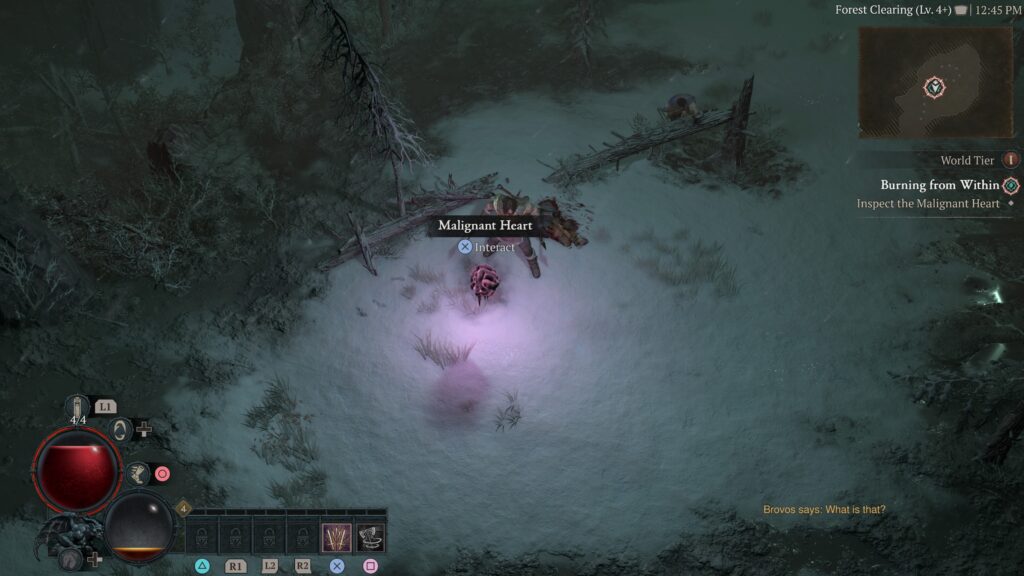 Barbarian collects Malignant Heart in Diablo 4. 
