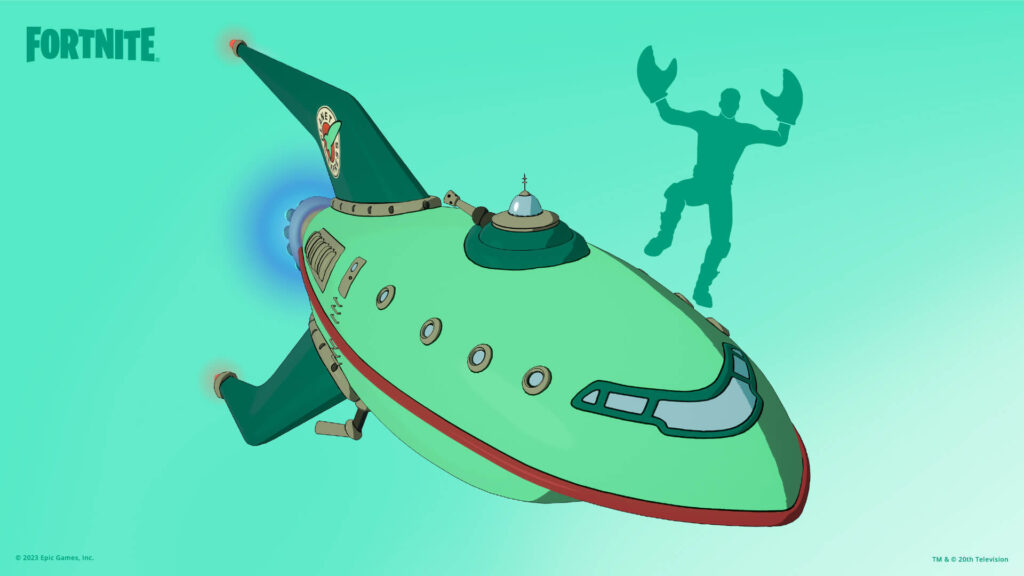 Fortnite Futurama Planet Express Ship Glider and Zoidberg Scuttle Emote