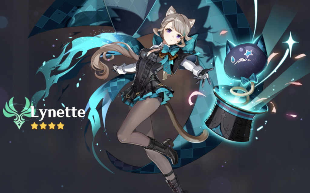 Lynette's splash art. This appears when players obtain Lynette. The Bogglecat Box is with her!