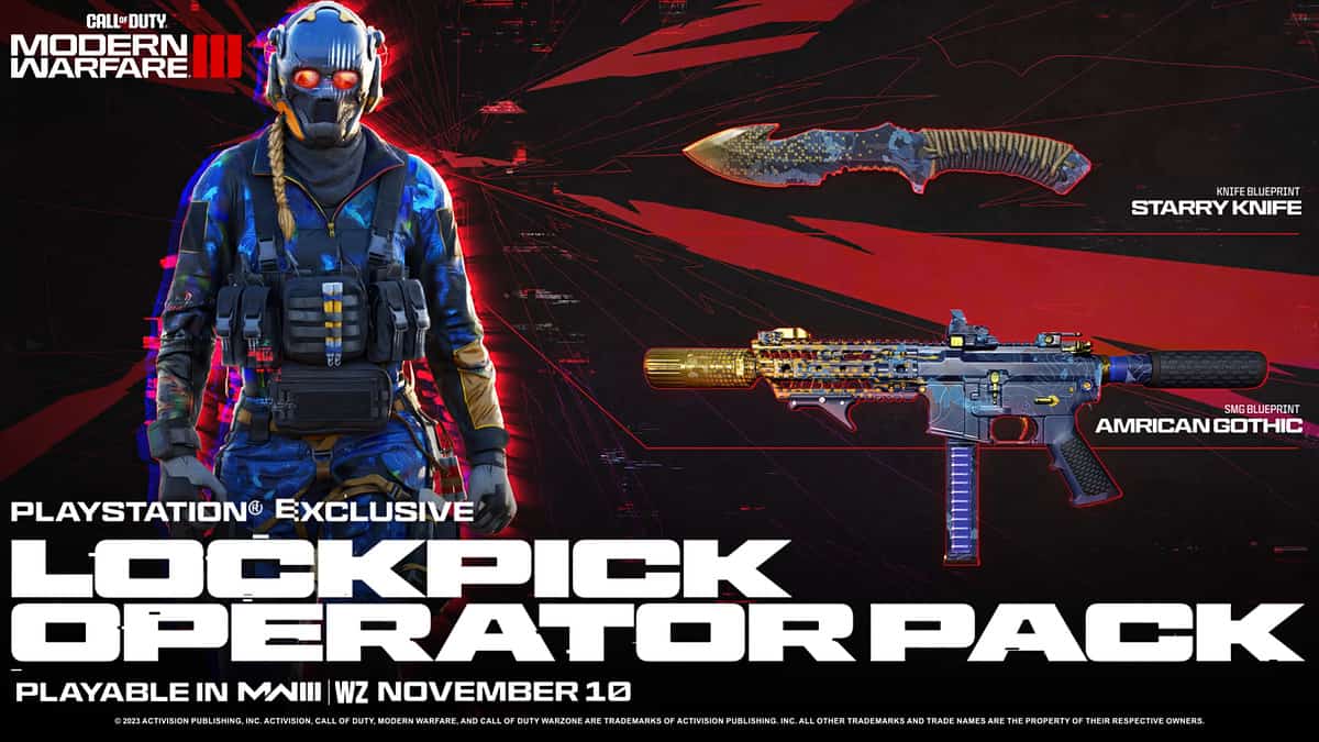 Call of Duty Modern Warfare III PlayStation Exclusive Lockpick