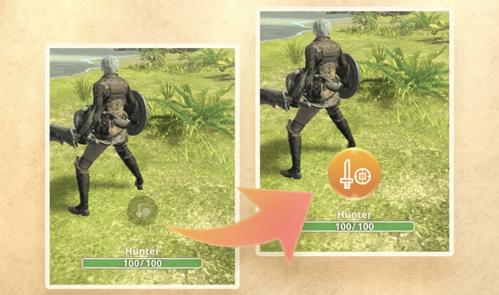 Sword & Shield Special Skill image, used in the tutorial portion of the game.