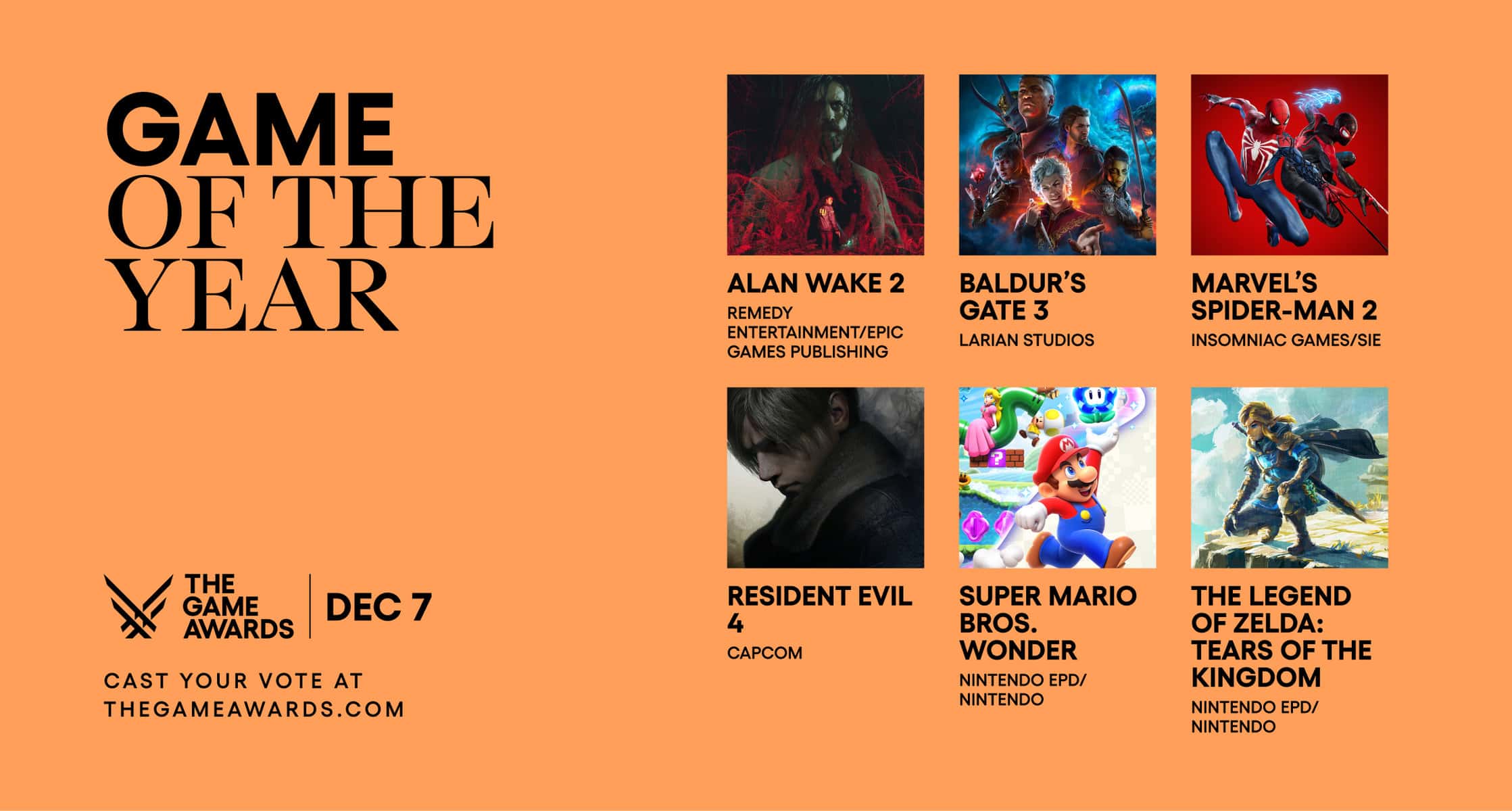 The 2024 Game of the Year Nominees for The Game Awards Have Been