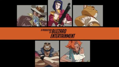 Art for Blizzard's Cowboy Bebop collab in Overwatch 2.