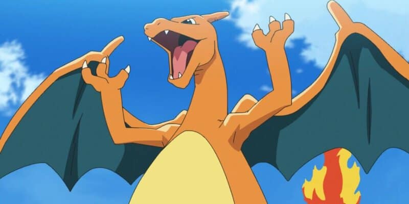 Charizard as it appears in the Pokémon anime.