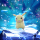 A defeated 7-Star Water Tera Type Pikachu makes the Shocked Pikachu face.