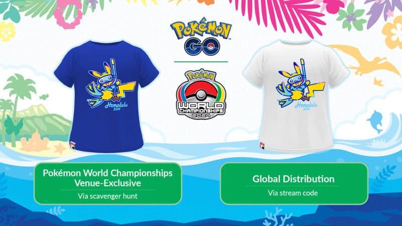 pokemon go world championship 2024 T-shirts blue and white