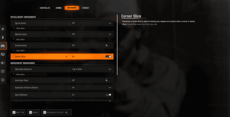 bo6 corner slicing settings