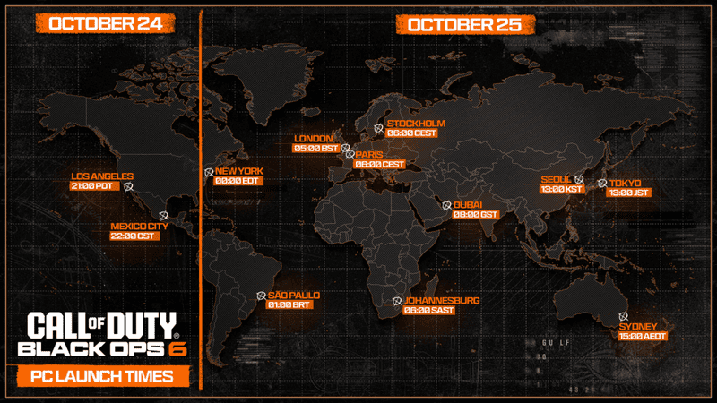 black ops 6 global launch times PC map.