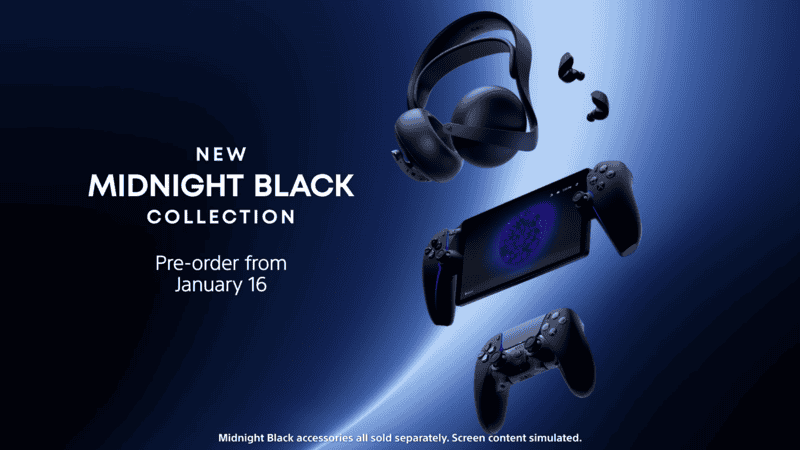 PlayStation Unveils A New Midnight Black Collection of PS5 Accessories - Gameranx