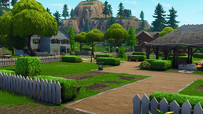 fortnite score a goal at Stadium or Pleasant Park