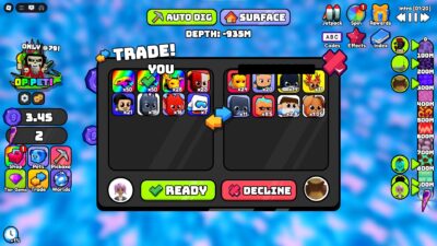 roblox dig to earths core how to trade pets