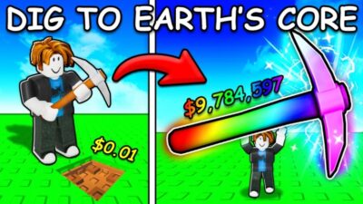 roblox dig to earths core pickaxe effects